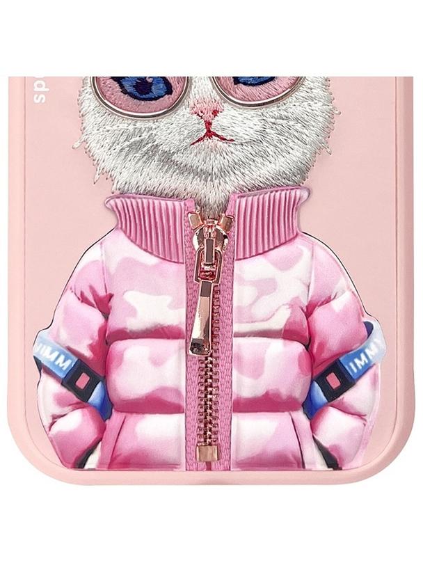 NIMMY futerał COOL&CUTE 2.0 Cat do IPHONE 15 różowy