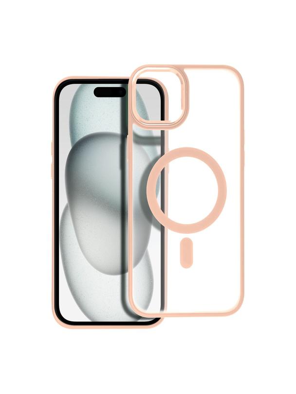 Futerał MATTE MAG COVER kompatybilny z MagSafe do IPHONE 15 Plus różowy