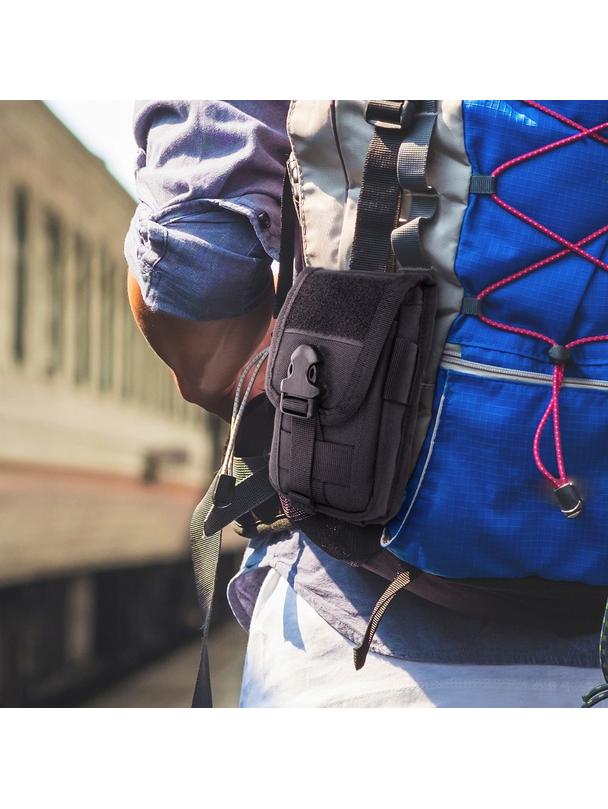 TRAVEL uniwersalna kabura do paska / plecaka czarna