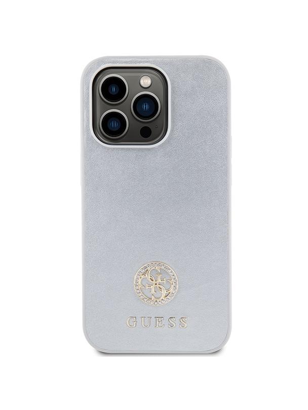 GUESS futerał do IPHONE 15 Pro GUHCP15LPS4DGPS (Strass Metal Logo) srebrny