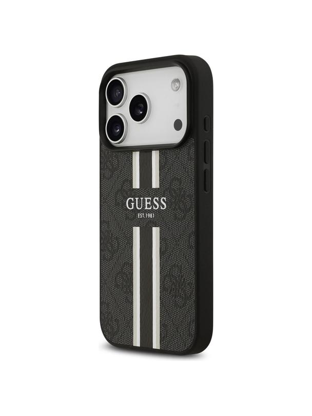 GUESS futerał do IPHONE 17 Pro kompatybilny z MagSafe GUHMP17LP4RPSK (4G Printed Stripes) czarny