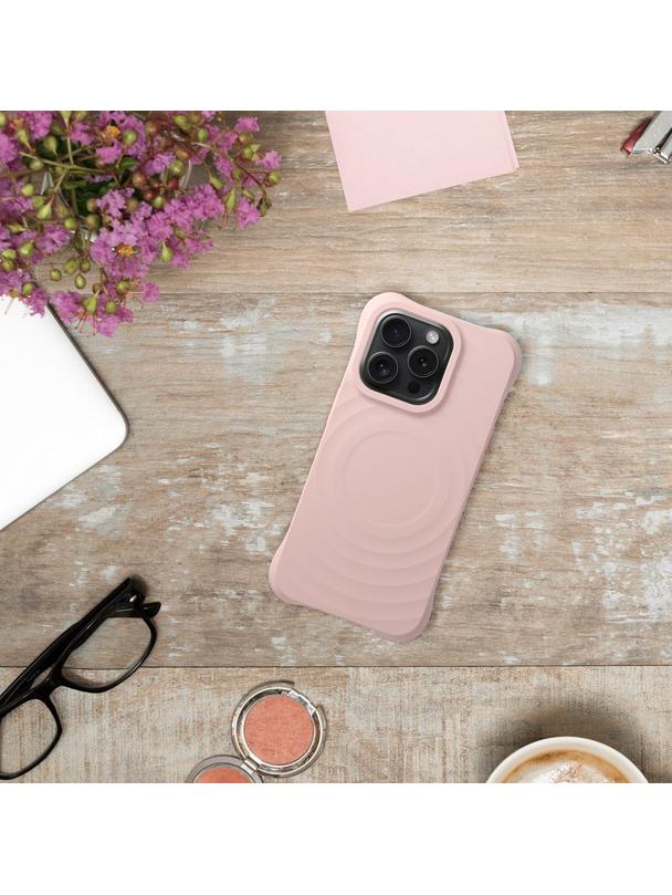 Silicone Zephyr Mag Cover kompatybilny z MagSafe do IPHONE 16 PLUS różowy