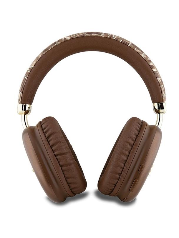 GUESS słuchawki bezprzewodowe bluetooth nauszne GUBHK1GCTCSW (Gcube Metallic Script Logo) brązowe