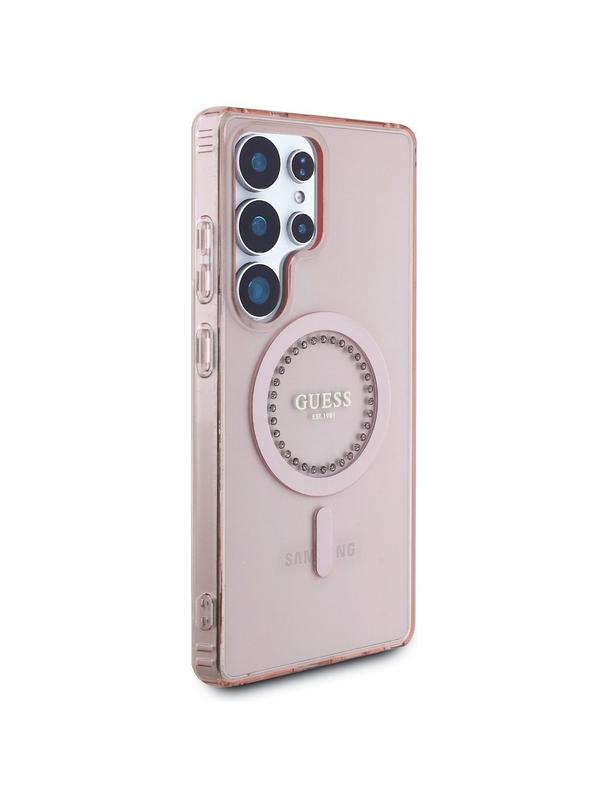 GUESS futerał do SAMSUNG S25 Ultra GUHMS25LPFTDTEP (Magnetic IML Rhinestones) różowy