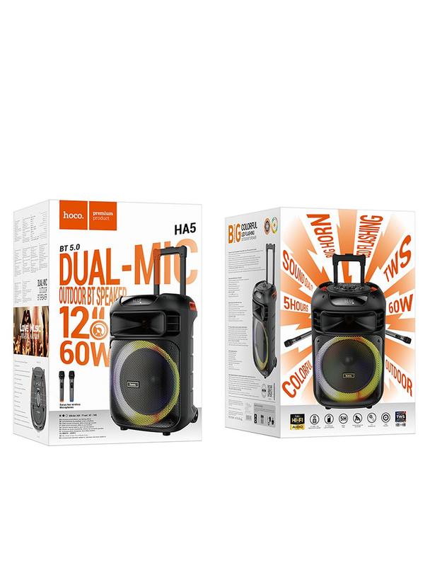 Zestaw do karaoke bluetooth 60W 7h Hoco HA5 czarny