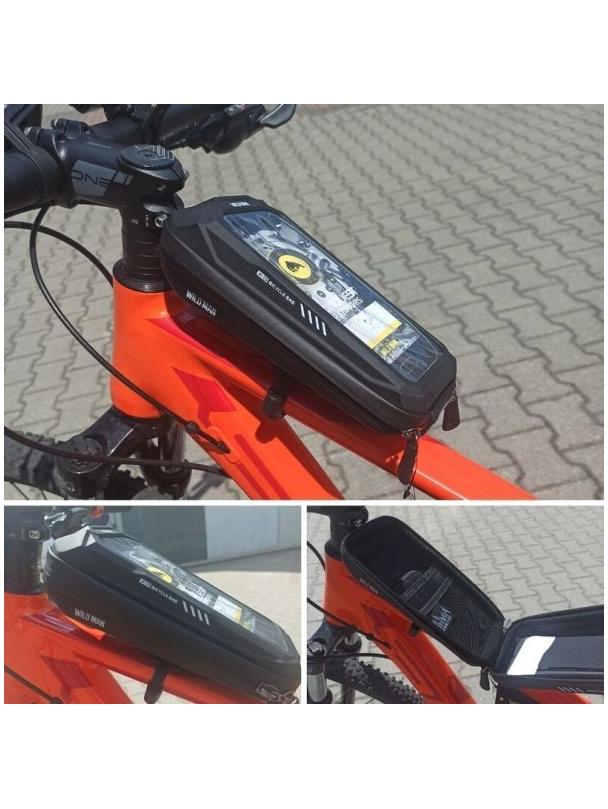 WILDMAN sakwa rowerowa na kierownicę na zamek 0,5L (4" - 7") X3 czarna