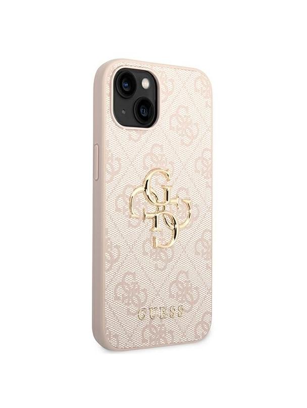 GUESS futerał do IPHONE 13 / 14 / 15 GUHCP14S4GMGPI (4G Big Metal Logo) różowy