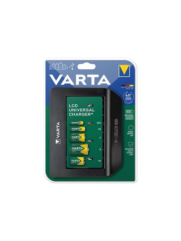 VARTA ładowarka LCD UNIVERSAL CHARGER + 57688 9V, R14, R20 (bez akumulatorów)