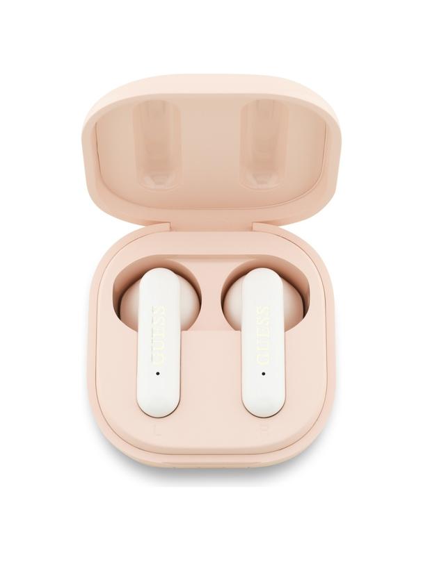 Słuchawki bezprzewodowe douszne Guess TWS 4G Metal Logo różowe