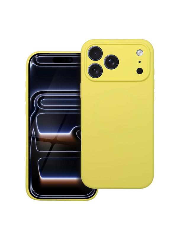 Futerał SILICONE 2mm do IPHONE 17 Pro kompatybilny z MagSafe żółty