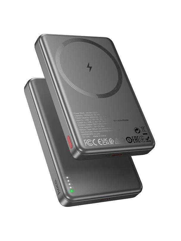 Powerbank zgodny z MagSafe Hoco 10000 mAh QC PD 2A 20W Q26A szary