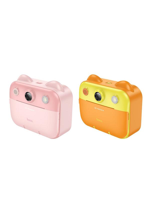 Aparat cyfrowy dla dzieci z drukarką i funkcją selfie Hoco 2,4" DV204 różowy