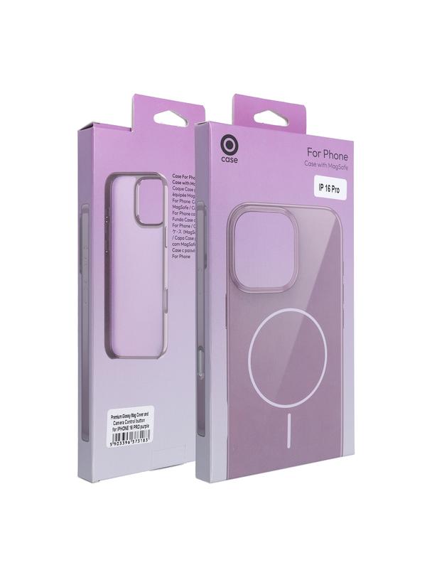 Glossy Mag Cover kompatybilny z MagSafe pasuje do IPHONE 17 fioletowy