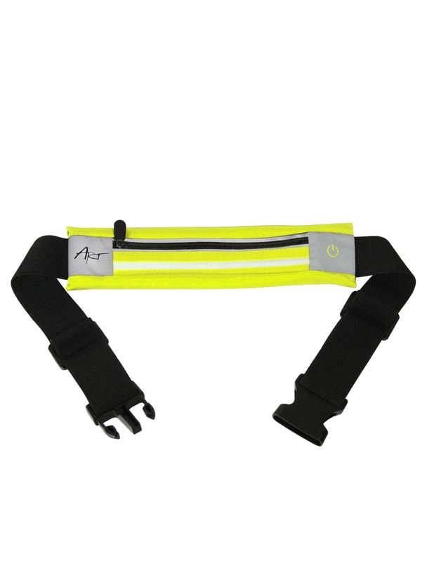 ART pas sportowy z kieszenią podświetlany APS-01G zielony