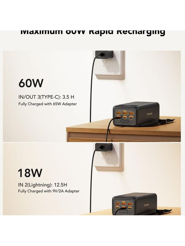 Powerbank Veger Tank Boost (W5001C) PD QC3.0 5A 130W 56000 mAh czarny