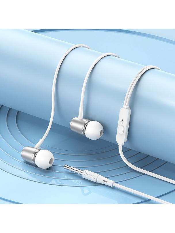 Słuchawki przewodowe douszne Jack 3,5 mm Hoco M108 srebrne