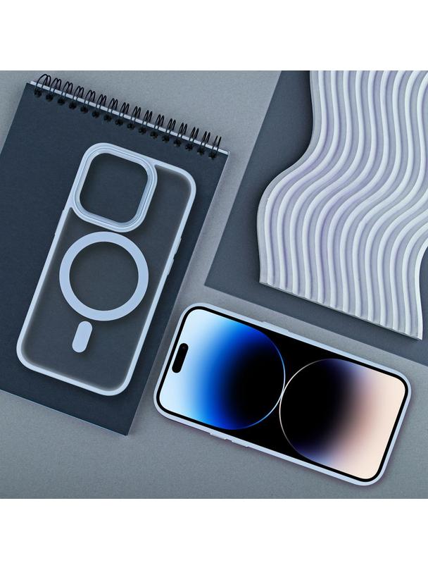 Futerał MATTE MAG COVER kompatybilny z MagSafe do IPHONE 12 / 12 Pro niebieski