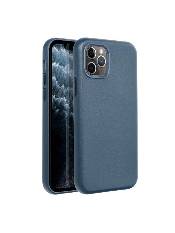 Futerał LEATHER MAG COVER kompatybilny z MagSafe do IPHONE 11 Pro niebieski