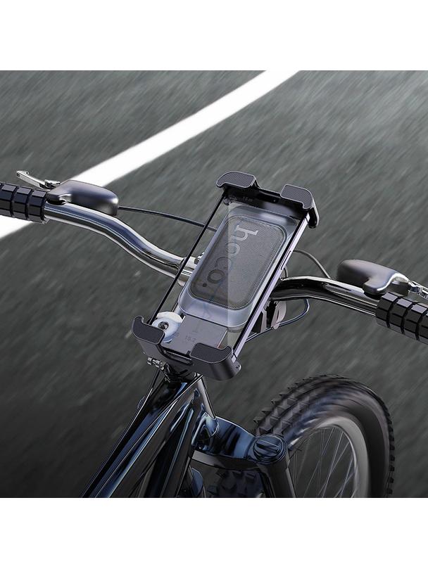 Uchwyt na telefon do roweru / motocykla Hoco do kierownicy H82 czarno szary