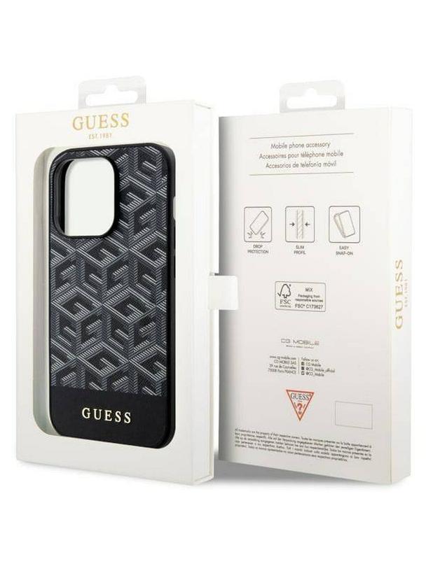 GUESS futerał do IPHONE 14 Pro GUHMP14LHGCFSEK (MAG GCUBE) czarny