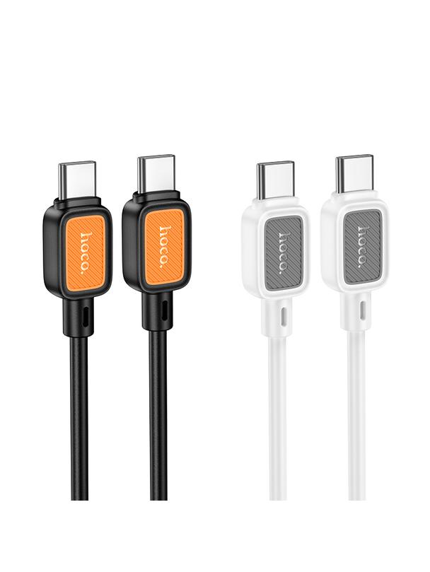 Kabel USB C do USB C Hoco 3A 60W 1 m X108 biały