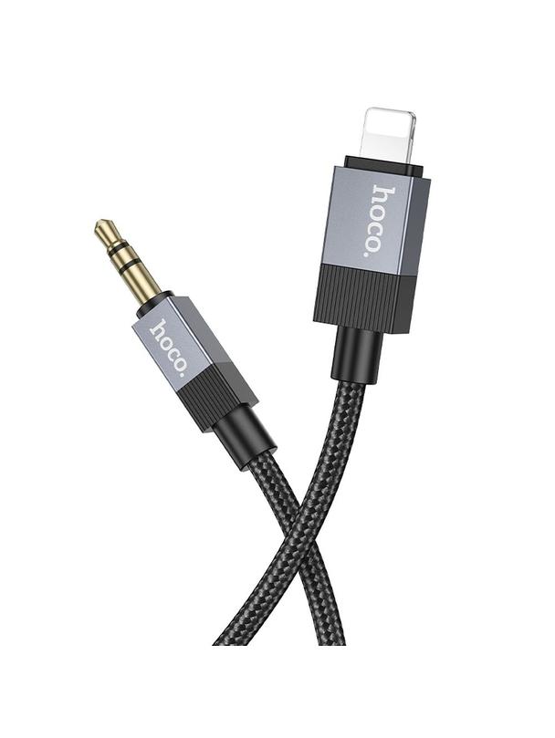 Kabel AUX Jack 3,5 mm (męski) do Lightning (męski) Hoco 1 m UPA32A czarny