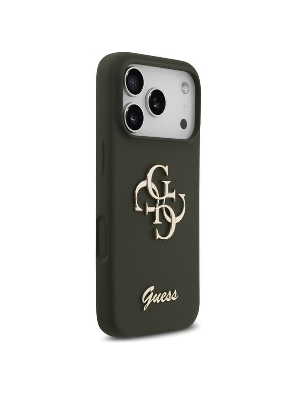 GUESS futerał do IPHONE 17 Pro GUHCP17LSC4GSMA (Silicone W/ Big 4G Script) khaki