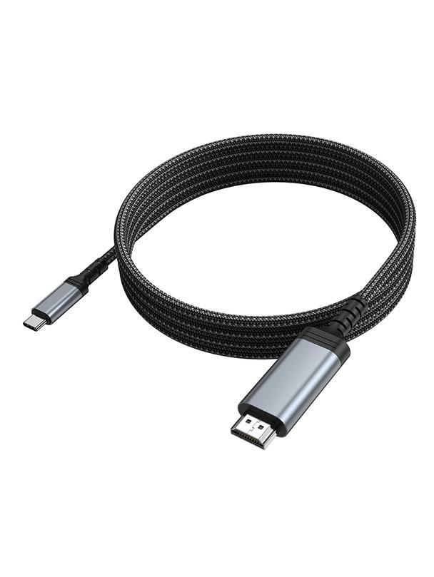 Kabel USB C do HDMI Hoco 4K 30Hz 2 m UA43 stalowy szary