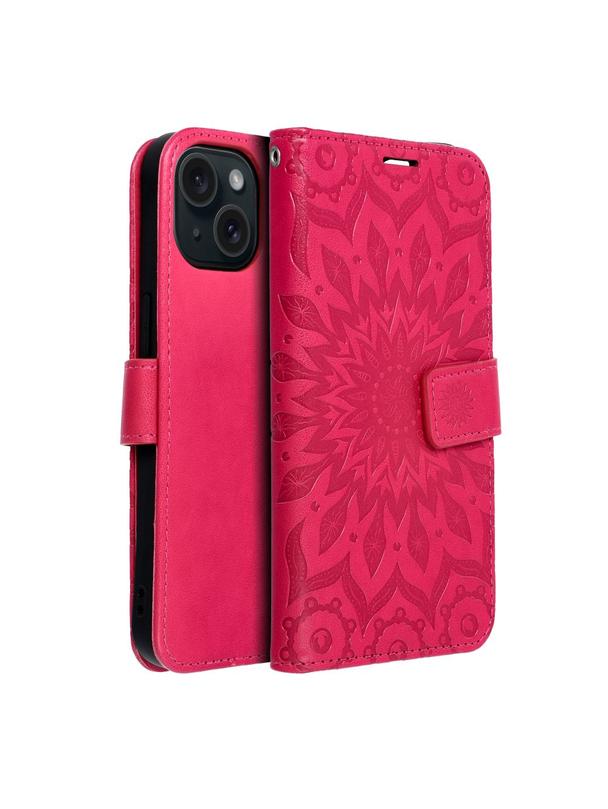 Kabura MEZZO Book do IPHONE 15 mandala magenta