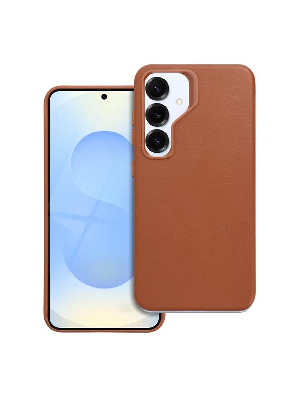 Futerał LEATHER MAG COVER kompatybilny z MagSafe do SAMSUNG S25 brązowy