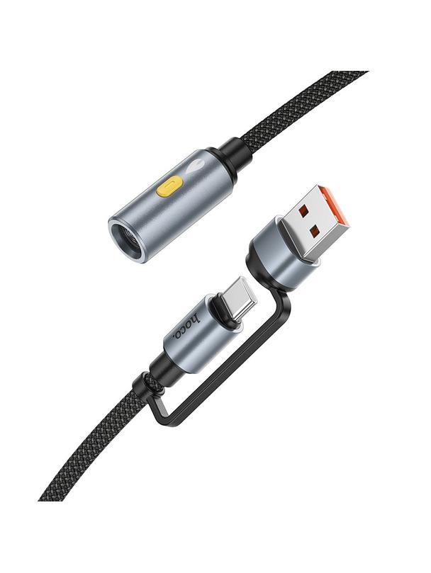 Kabel USB A / USB C do zapalniczka samochodowa Hoco 0,3 m UA38B czarny