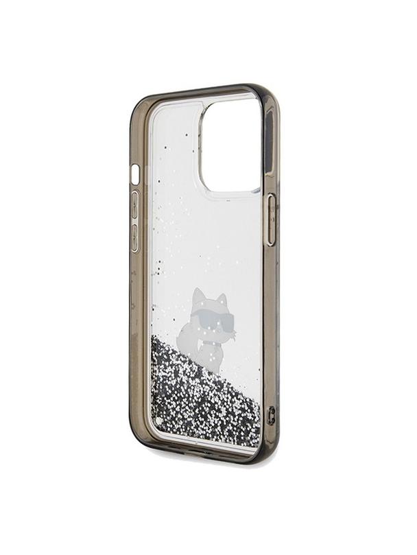 KARL LAGERFELD futerał do IPHONE 13 Pro KLHCP13LLKCNSK (Liquid Glitter C) transparentny