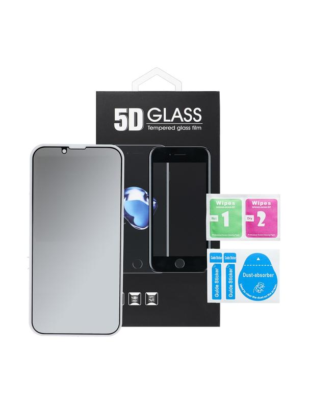 5D Full Glue Tempered Glass - do iPhone 15 Pro Max (Privacy) czarny