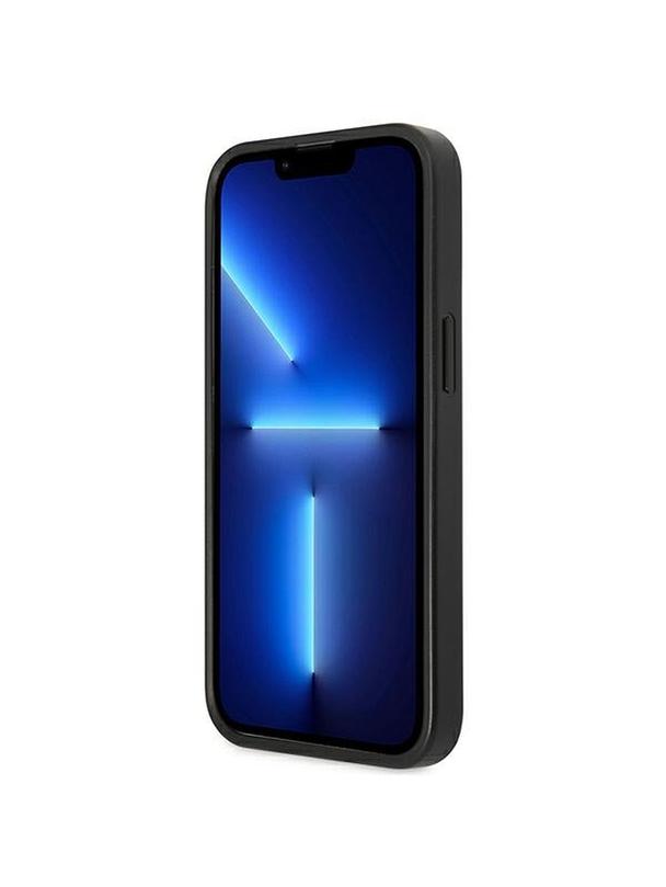 GUESS futerał do IPHONE 13 Pro GUHCP13LPSATPK (Saffiano Double Card Triangle) czarny