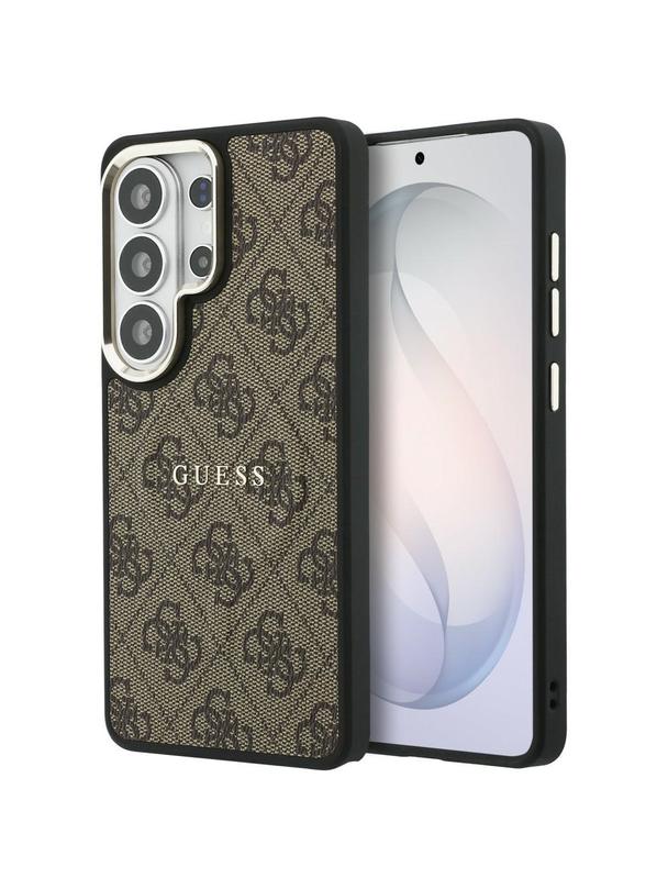 GUESS futerał do SAMSUNG S26 Ultra GUHMS26LP4MSEGCW (4G Embossed Ring MagSafe) brązowy