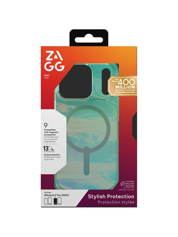 ZAGG futerał MILAN SNAP kompatybilny z MagSafe do IPHONE 17 Pro oil slick