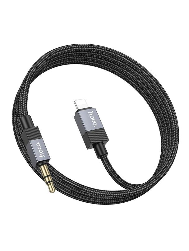 Kabel AUX Jack 3,5 mm (męski) do Lightning (męski) Hoco 1 m UPA32A czarny