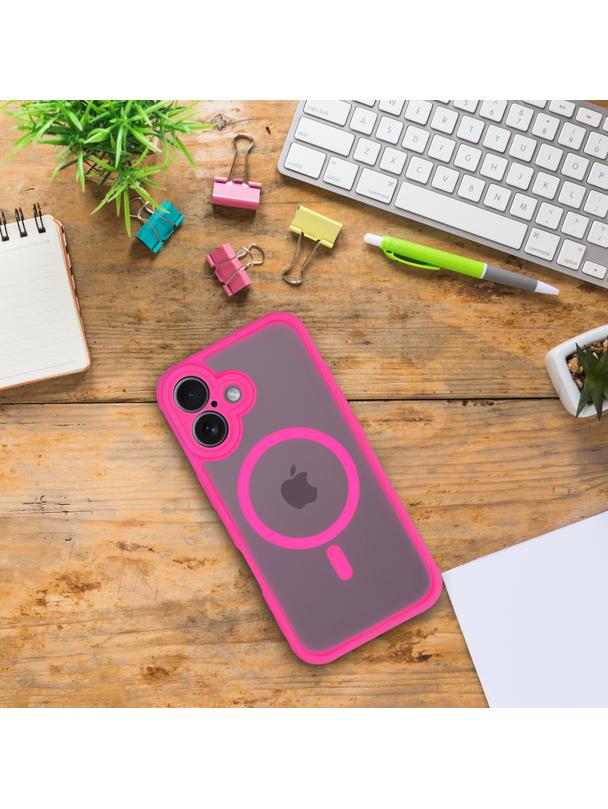 Futerał FULL MATTE MAG COVER kompatybilny z MagSafe do IPHONE 16 różowy
