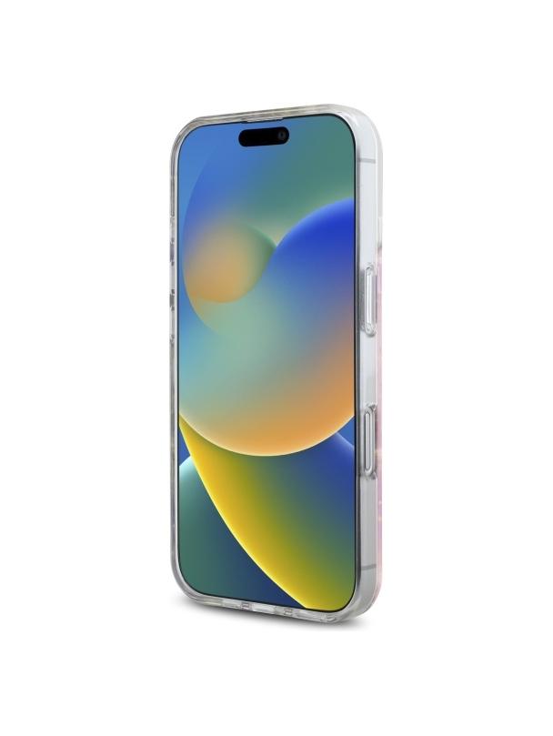 GUESS futerał do IPHONE 16 kompatybilny z MagSafe GUHMP16SRBFGFGMP (Resin Flowers and Glitter) pink