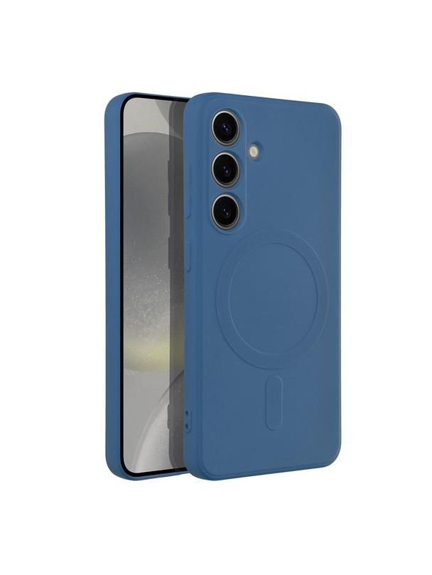 Futerał SILICONE MAG COVER kompatybilny z MagSafe do SAMSUNG S24 niebieski