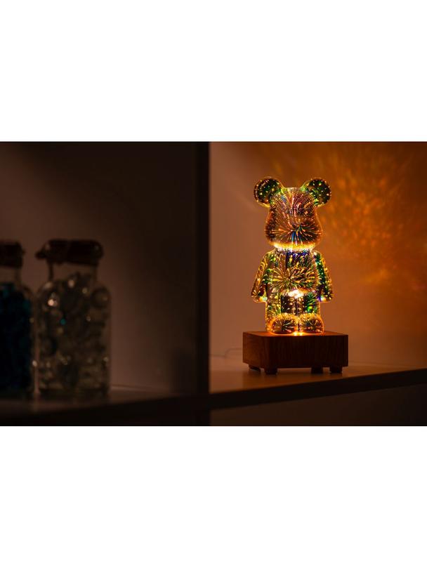 Lampka nocna LED 3D Miś Art Deco stojący L3GFBD
