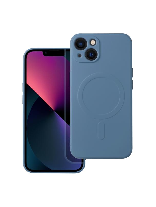 Futerał SILICONE MAG COVER kompatybilny z MagSafe do IPHONE 13 niebieski