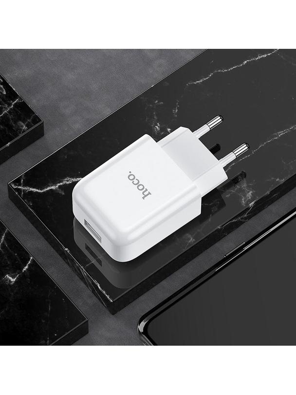 Ładowarka sieciowa do telefonu Hoco USB A 2A 10W N2 biała