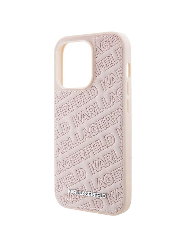 KARL LAGERFELD futerał do IPHONE 15 Pro KLHCP15LPQKPMP (Quilted Pattern) różowy