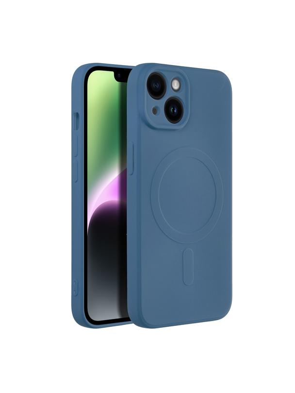 Futerał SILICONE MAG COVER kompatybilny z MagSafe do IPHONE 14 niebieski