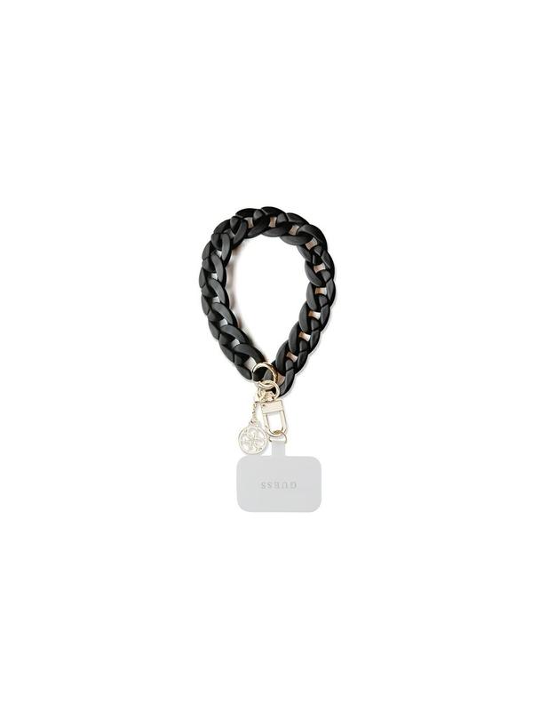 GUESS hand strap GUOUCBMC4MK (Large Chain Acrylic 4G Charms) czarny