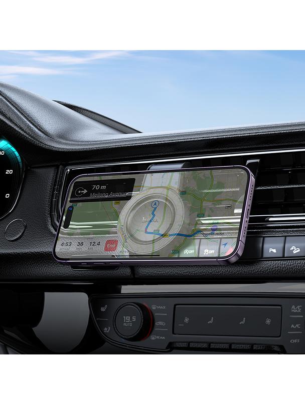 Uchwyt na telefon do samochodu magnetyczny zgodny z MagSafe Hoco do kratki H59 czarny