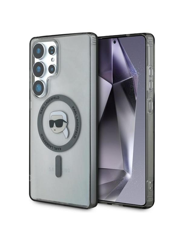 KARL LAGERFELD futerał do SAMSUNG S25 Ultra KLHMS25LHLSKIK (Magnetic IML Metal K. Heads) czarny