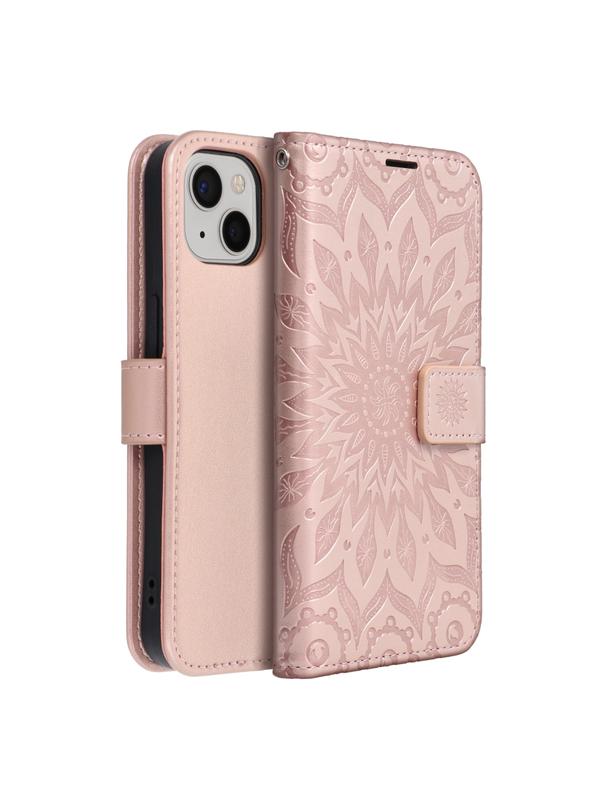 Kabura MEZZO Book do IPHONE 13 mandala złoty róż