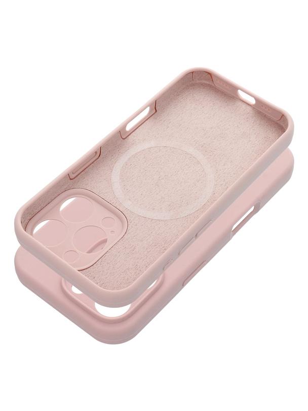 Futerał SILICONE 2mm do IPHONE 15 kompatybilny z MagSafe pudrowy róż